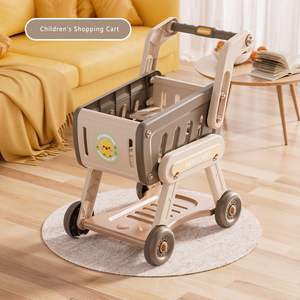 Chariot de courses jouet pour bébé, voiture à pousser, jeu de rôle pour enfants, simulation de découpe de fruits, cuisine amusante, supermarché, 4-6 ans, garçons filles, cuisine - Product Image 3