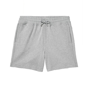 Shorts décontractés pour hommes en tissu côtelé uni avec décoration en dentelle à la taille mi-haute, ceinture profilée et élastique - Service OEM - Product Image 1