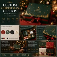 Toptan Özel Noel Sert Hediye Kutusu Saten Kurdele Fiyonklu Folyo Baskılı Logo Çoklu Boyutlarda Tatil Kurumsal Hediye Kutusu