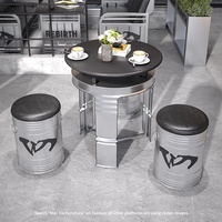 Banc d'extérieur, canapé, table et chaises de réunion créatives de style industriel pour restaurant, salon de thé, salle de sport, en PU personnalisable 2/3 places