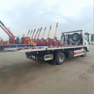 Isuzu Wrecker <b>Truck</b> One Piece <b>Flatbed</b> 4 Ton Capacity EURO 4 Emission with One Tow Two System - Product Image 1