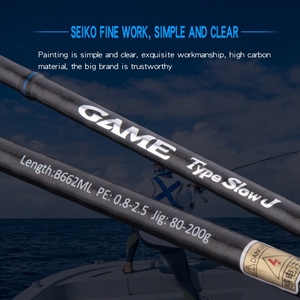 Lurekiller Game Type Slow Jigging Rod 6'6' 1.98m Spinning/<span class=keywords><strong>casting</strong></span> Boat Rods Slow Jig Japan Fuji Part Jigging Rod - Product Image 3
