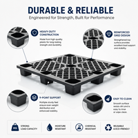 HUADING palette en plastique à grille haute densité 4 voies emboîtables légers expédition d'exportation palettes en plastique antidérapantes écologiques