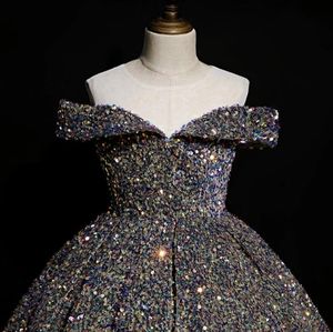 Vestito per bambini nuovo abito da principessa di lusso con paillettes primavera/estate - Product Image 5