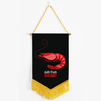 Drapeau de Festival personnalisé en tissu de feutre, Triangle de propagation en Satin, bannière intérieure et accessoires d'affichage