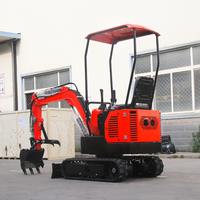 Mini-excavatrice sur chenilles de 1 tonne avec moteur Yanmar personnalisé, livraison gratuite, certifiée CE, pour jardin, mini-pelle télescopique, petite machine