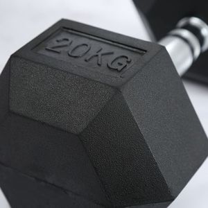 Uk Manufacturer Fitness Free Weights 3 Pound Rubber Wholesale <strong>20Kg</strong> <strong>Dumbel</strong> Gym Training Weight Lifting Hex Dumbbell <strong>Set</strong> - Product Image 2