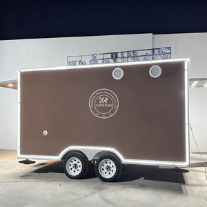 Custom <strong>UK</strong> Style 4M Dual-Axle Fiberglass <strong>Food</strong> Truck Trailer Fully Equipped Mobile Kitchen CE Certified Snack <strong>Food</strong> - Product Image 3