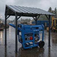 Générateur diesel silencieux YC7GF-3 7kW 8kW 50Hz portable monophasé/triphasé 230V/400V refroidi par air avec roues
