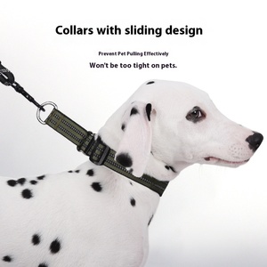 <span class=keywords><strong>Collar</strong></span> de perro con grabado antirrienda reflectante transfronterizo, cuerda de tracción de nailon acolchada para mascotas, entrenamiento de perros grandes a prueba de explosiones - Product Image 2