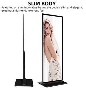 Écran publicitaire LCD en forme de bande étroite de 43, 50, 55, <span class=keywords><strong>65</strong></span>, 75 pouces, écran tactile 4K, signalisation numérique et affichage intérieur sur pied - Product Image 4