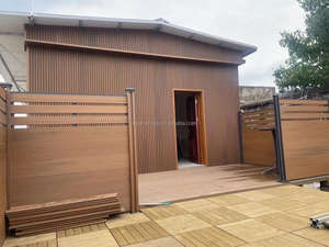 WPC 피리 판자 벽 보드 gadren 울타리 나무 베니어 대나무 및 나무 섬유 그릴 방수 내화 장식 외벽 패널 - Product Image 3