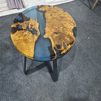 Table de conférence rivière résine rétroéclairée LED personnalisable