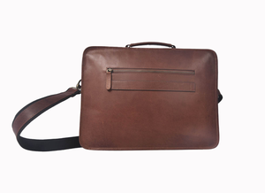Genuine Leather Zipper Laptop <b>Bag</b> for Men Premium Business Briefcase Office Shoulder <b>Bag</b> Professional <b>Computer</b> Travel Case - Product Image 2