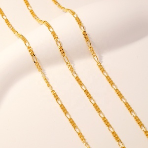Collar de <span class=keywords><strong>Oro</strong></span> de 18K Au750 en Oferta, Cadena Figaro, Venta Directa de Fábrica - Product Image 2