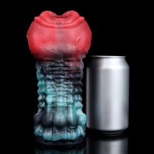 GEEBA Soft Silicone Pocket Cup Deep Textured Tunnel Reusable Adult Sex Toys for Men Fantasy Monster Mouth Male <b>Masturbator</b> Pussy - Product Image 6