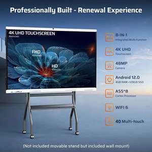 Fabrika Çıkışlı 4K Android OPS 40 Noktalı Dokunmatik 48MP Kameralı Öğretim Aracı 65/75/86 İnç İnteraktif Akıllı Sınıf Tahtası - Product Image 3