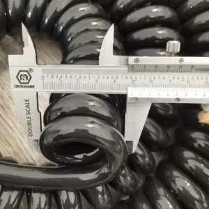 Customized High Flexible 6*2.5 PUR Tower Light Boom Spiral Curly Cable