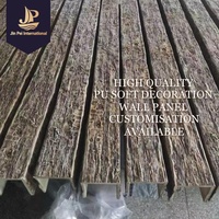 Modern Timber Effect PU Soft Decoration Wall Panel Custom Pattern Sound Absorbing Low Odor For Bedroom