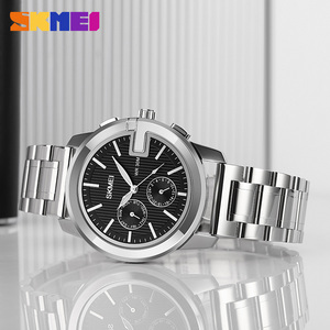 2025 nuevo reloj de cuarzo multifunción para hombre, moda de negocios, acero inoxidable, resistente al agua, diseño que combina con todo, SKMEI <span class=keywords><strong>1962</strong></span> - Product Image 3