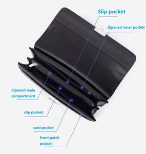 Cartera de Negocios para Hombre de Alta Calidad, Gran Capacidad, Cuero Genuino, Antirrobo, con Bloqueo por Contraseña - Product Image 4