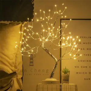 Lâmpada de led romântica para casamento, dia dos namorados, luzes noturnas de decoração de natal, rosa, árvore de led