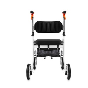 Fauteuil roulant pliable <span class=keywords><strong>3</strong></span>-en-1 <span class=keywords><strong>avec</strong></span> chariot de courses - Cadre en aluminium léger, <span class=keywords><strong>roues</strong></span> en PU - Product Image 5