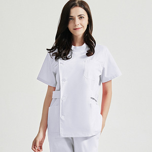 Haute femmes infirmières taille à la mode ajusté Plus manchon d'allaitement gommages tissé uniformes ensembles en gros infirmière gommages - Product Image 1
