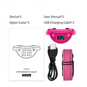 Rechargeable Cat Bark Collar Adjustable <b>Vibration</b> Training Collar ABS Pet Noise Control for Cats Anti Meowing Collar for Cat - Product Image 6