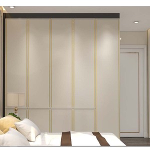 Hot bán nhà máy thiết kế mới tùy chỉnh cloakroom đồ nội thất gỗ/Cửa kính Bảng điều chỉnh tủ quần áo lưu trữ lớn chất lượng cao phần cứng - Product Image 4
