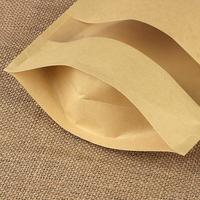 Sacs en papier kraft haute définition avec fenêtre, sacs auto-scellants, sacs d'emballage pour collations, personnalisation en usine et vente en gros