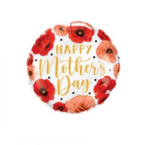 Nuovo design in stile inglese 18 pollici rotondi per la festa della mamma buon palloncino in lamina con fiore per festa della mamma - Product Image 3