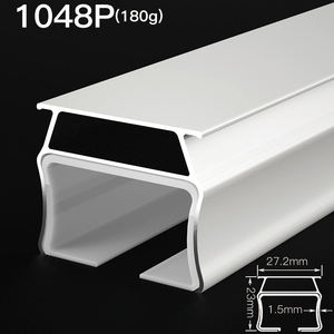 Eco-friendly S Ripple Fold Curtain Track Rail Aluminum Alloy with <b>Plastic</b> Silent Bar Wave Curtain Track - Product Image 2
