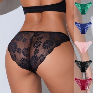 Braguitas de Encaje Transparente con Diseño Floral para Mujer, <span class=keywords><strong>Ropa</strong></span> <span class=keywords><strong>Interior</strong></span> Sexy Transparente de Talle Bajo para Chicas Jóvenes - Product Image 1