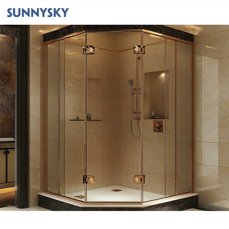 Роскошная квадратная душевая кабина Sunnysky с диагональной функцией раздвижной душевой комнаты