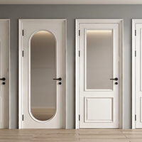 Porte en bois MDF minimaliste moderne pour l'intérieur résistant à l'humidité ignifuge pour la décoration de la cuisine, de l'hôtel et de la chambre à coucher.