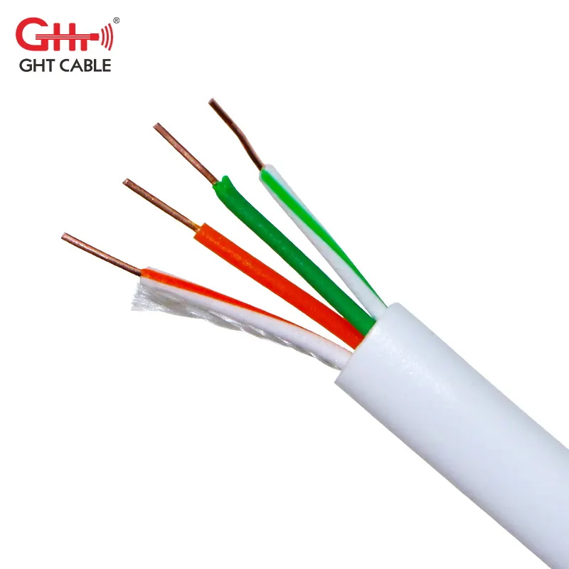 Two pairs telephone cca cable 4*2*0.5 24AWG 99.99% bare copper high quality 305m CE 3C ROSH