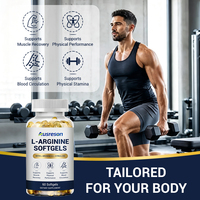 Ausreson OEM L-citrulline L-arginine Capsules molles – Complément pré-entraînement pour le soutien énergétique musculaire – 3000mg de L-arginine en gélules