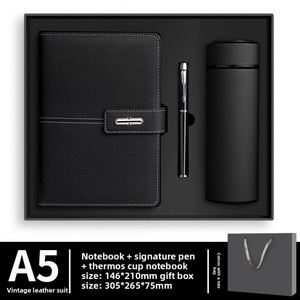 Artículos de Regalo Promocionales de Lujo Personalizados, Cuaderno de Regalo Empresarial, Juego de Regalo de Cuaderno Personalizable con Bolígrafo y Botella - Product Image 4