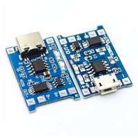 TP4056 5V 1A Mini Micro USB Tipo-C Placa de carga Módulo de cargador 18650 Batería de litio Funciones de protección dual 1A PCB PCBA
