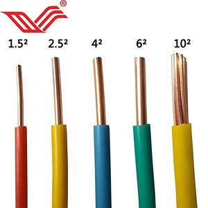สายไฟฟ้าฉนวนพีวีซีสำหรับเครื่องใช้ไฟฟ้าในบ้านสายไฟ1.5mm ² H07V-U สายไฟฟ้า <span class=keywords><strong>THW</strong></span> - Product Image 3