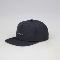 Classique Snapback Caps Plaine Bord Noir Golf Chapeau Oem Personnalisé 5 Panneau Tissé Patch Logo Nylon Étanche Panneau Avant Unisexe Adultes