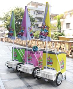 Chariot mobile le plus populaire pour le congélateur à Popsicle Food Street Food vendant des aliments surgelés sur la plage - Product Image 4