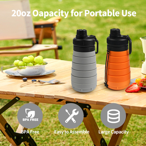 Bouteille d'eau de sport, cadeau d'Halloween, bouteille d'eau en silicone pliable de qualité alimentaire pour enfants, sans BPA, 550/470 ml - Product Image 6