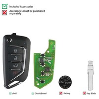 Xhorse XKCD02EN VVDI Key Tool VVVDI2 Wire Flip Remote Key Key 4 Buttons Type Cadillac Style Key Programmer Tool