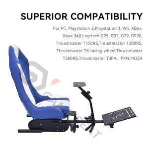 GY017 OEM Material de cuero Sim Racing Gaming Rig Simulador Silla para Thrustmaster T500RS T3PA,PXN,MOZA,Logitech G25,G27,G29,G92 - Product Image 6