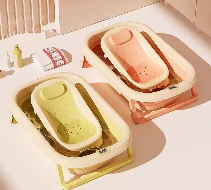 سرير بلاستيك قابل للطي للأطفال مقعد استحمام قابل للطي للأطفال الصغار والفتيات