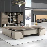 Meubles de bureau pour directeur général, table de bureau moderne modulaire en bois pour bureau à domicile Baiyuan BY-22