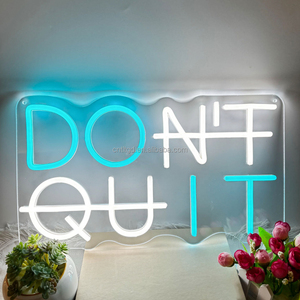 Tonight Don't Quit Letrero de neón para decoración de pared Luces Led para dormitorio Oficina Gimnasio Fiesta Gamer Room Decoraciones - Product Image 1