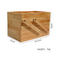 Panier de rangement de bureau pliable en bambou multicouche de haute qualité pour la maison